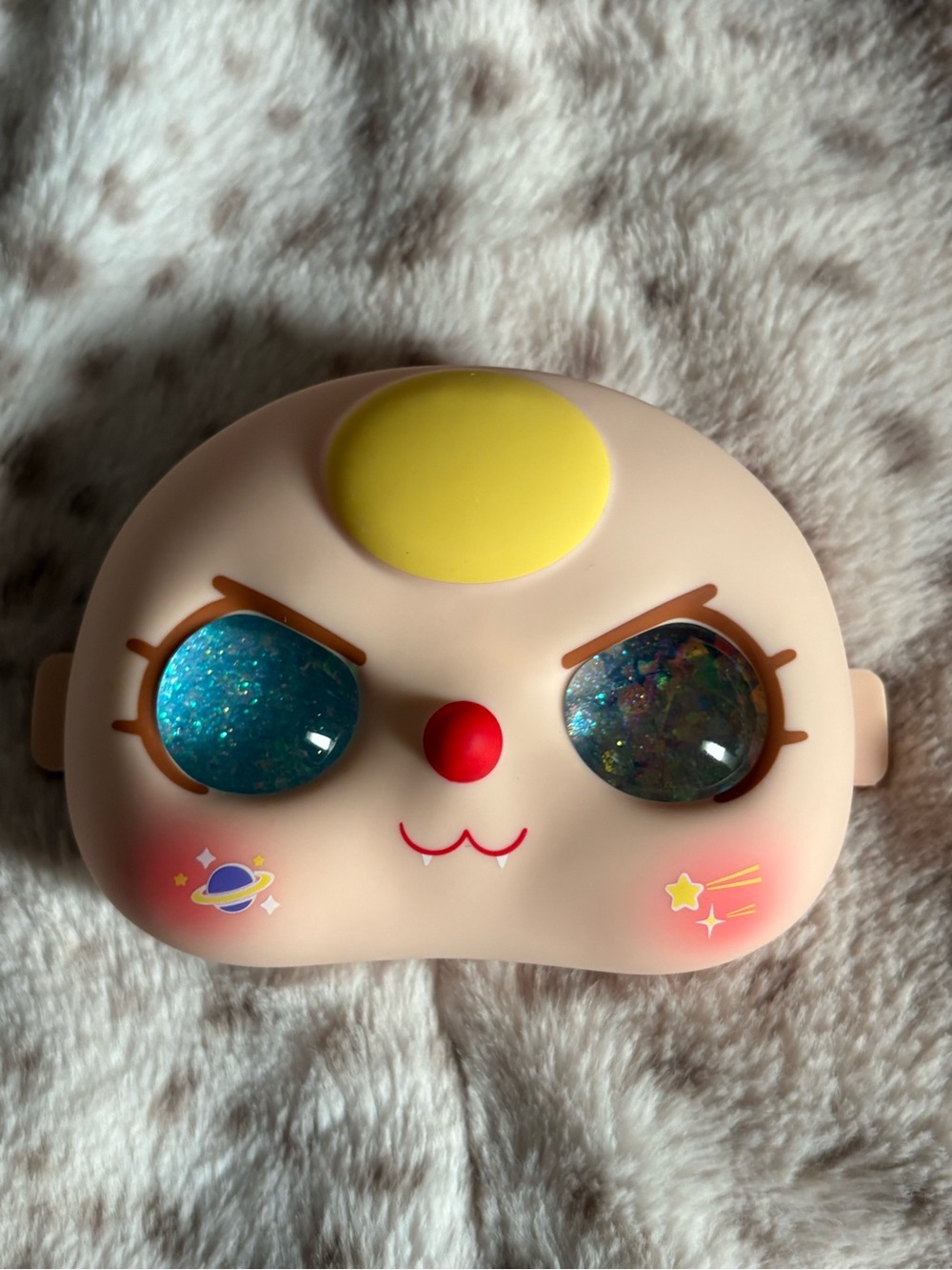 Baby Three BB3 400% Blue Glitter Heart Special Eyes with Fangs Face plate